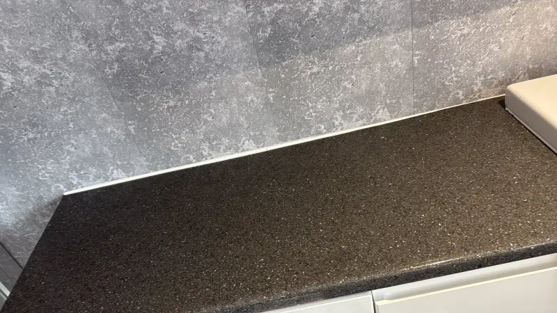 Clean kitchen counter after cleaning